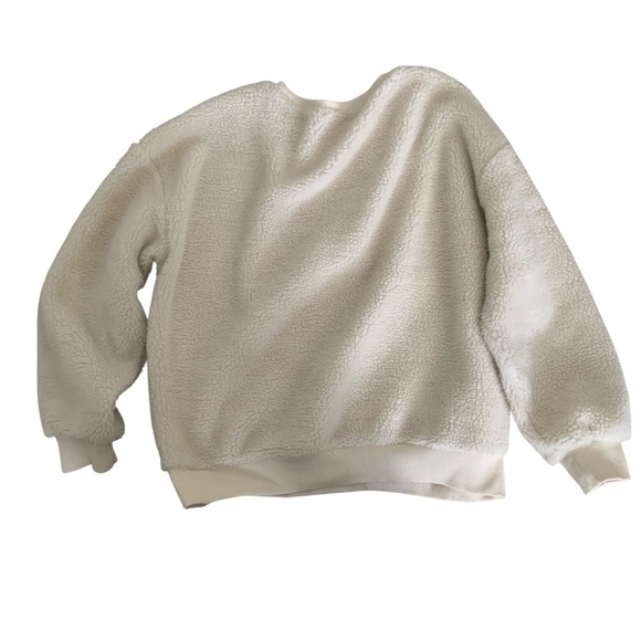 Princetion Sherpa-Style Cream Pullover Sweatshirt – Small - Picture 6 of 9